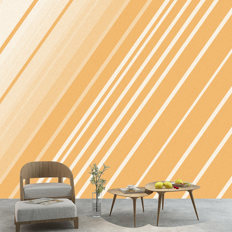 Geometry Pattern Mural Moisture Resistant Wall Covering for Dining Room
