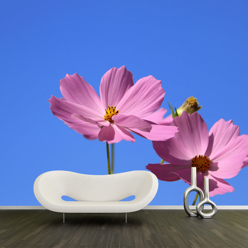 Minimalist Flower Wall Covering for Sleeping Room, Custom Size Available