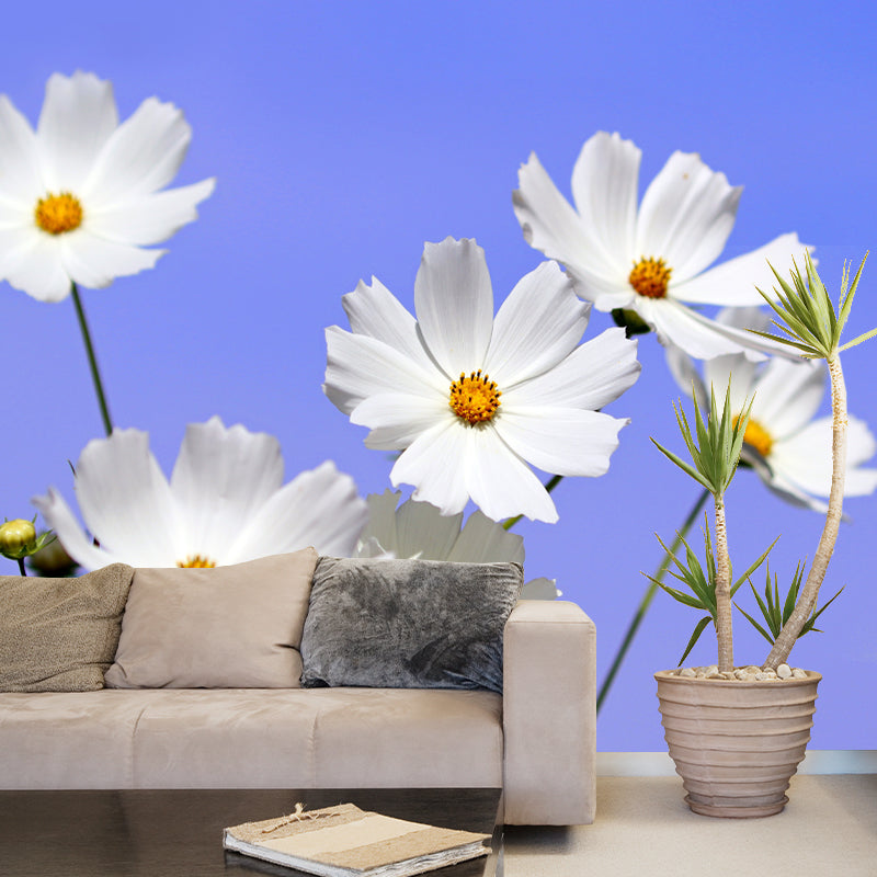 Minimalist Flower Wall Covering for Sleeping Room, Custom Size Available