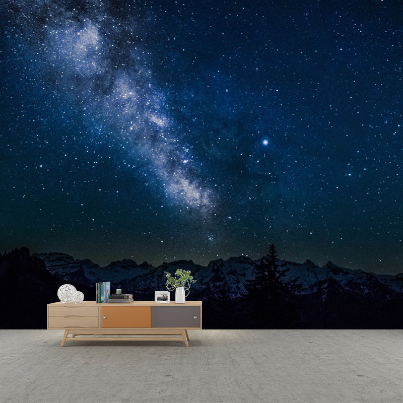 Outer Space Murals Wallpaper Water Resistant Wall Art for Living Room Bedroom
