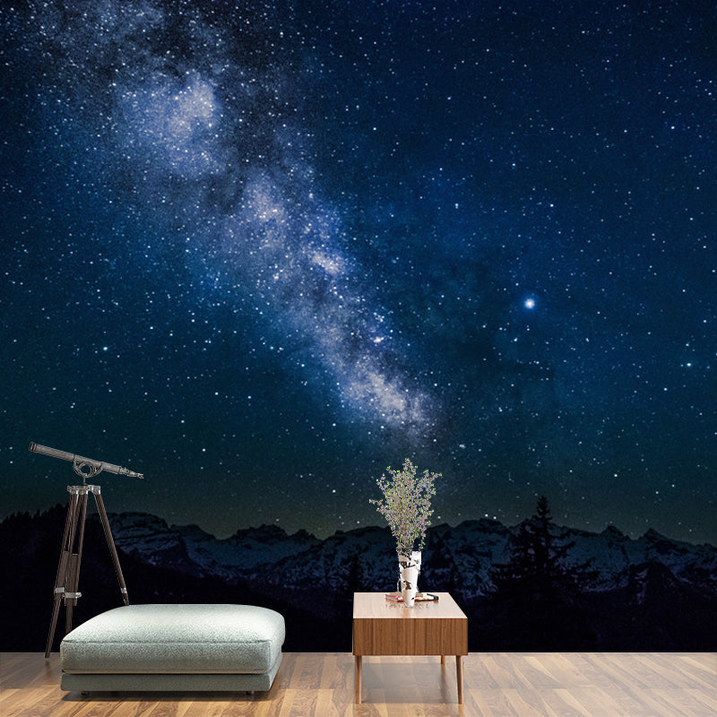 Outer Space Murals Wallpaper Water Resistant Wall Art for Living Room Bedroom
