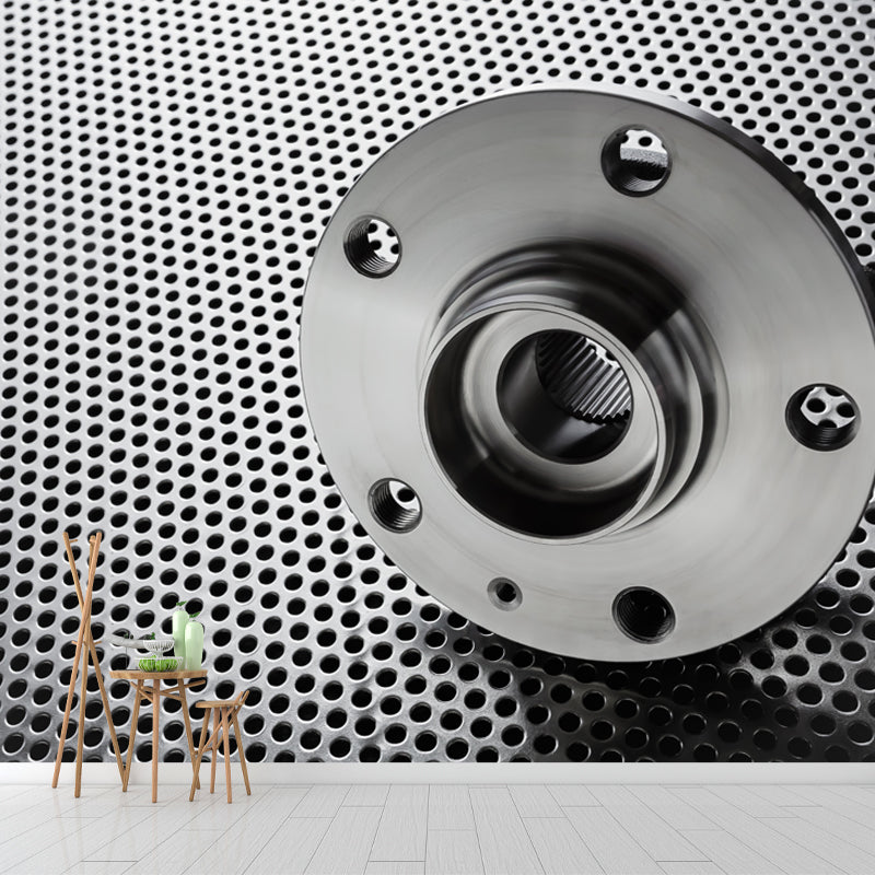 Industrial Style Mental Murals Wallpaper for Living Room, Custom Size Available