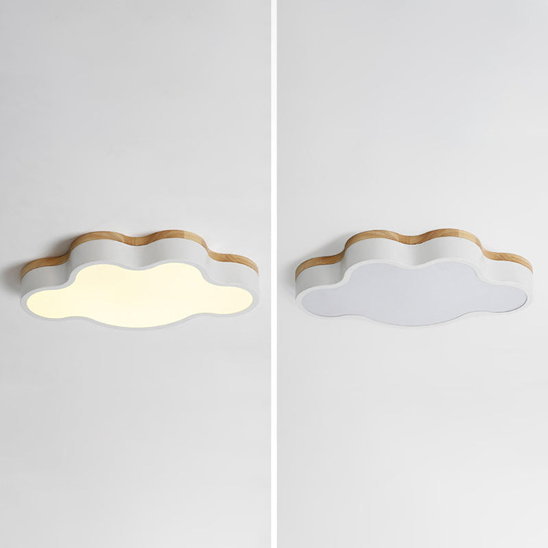 Lámpara de techo de macarrón de hierro forjado, montaje empotrado LED de nube acrílica, estilo nórdico moderno, para dormitorio