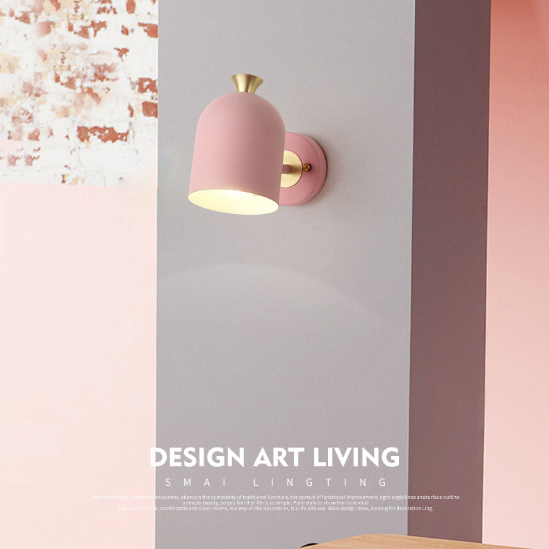 Luci da parete moderna a parete a cupola allungata 1 metallo 1 luci da parete leggera