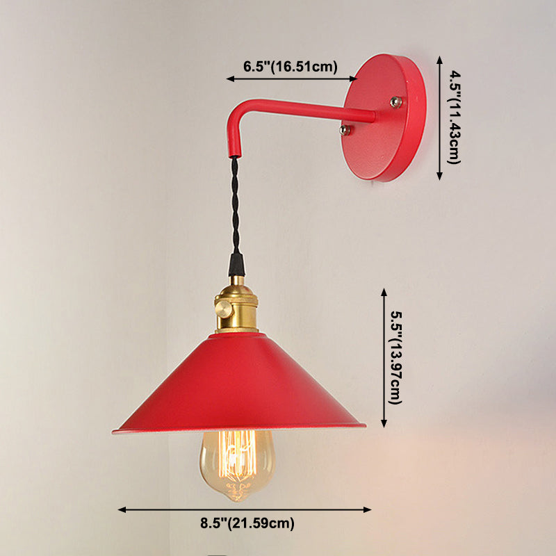 1 Light Tapered Wall Sconce Lights Modern Wall Lamp Metal Sconce Lights