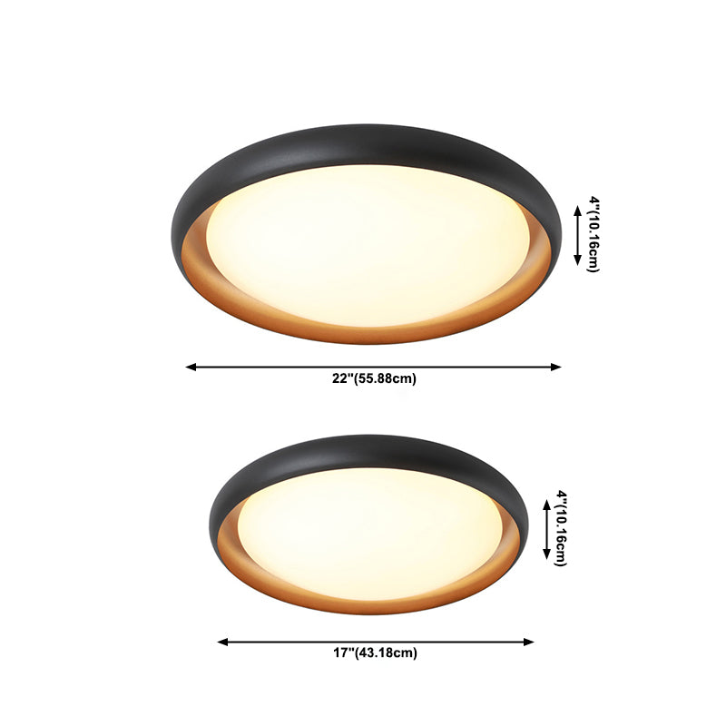 Moderne Minimalistische LED Flush Mount Aluminium Circular Ceiling-profiel met Acrylic Shade