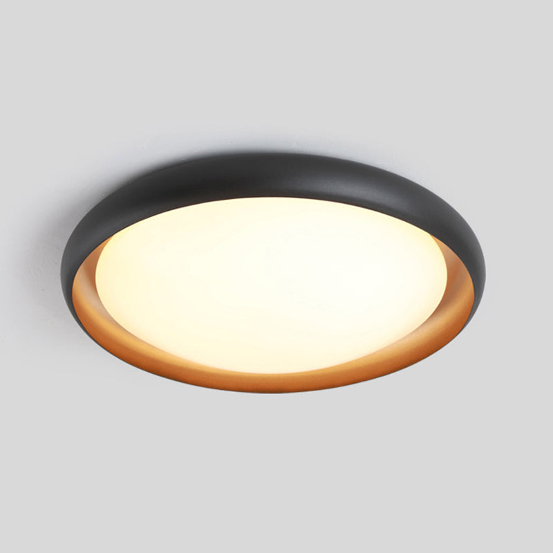 Moderne Minimalistische LED Flush Mount Aluminium Circular Ceiling-profiel met Acrylic Shade