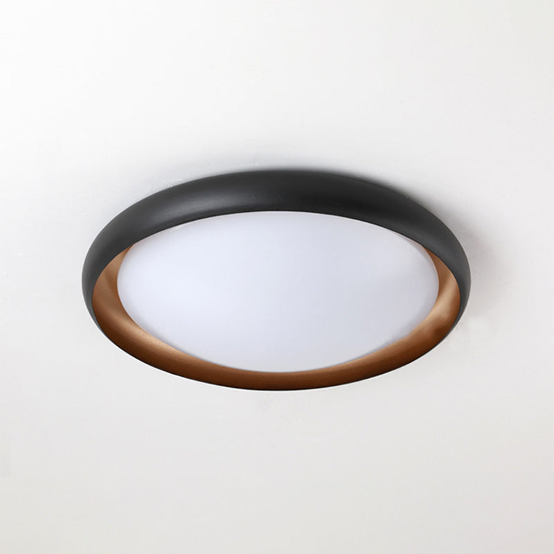 Plafonnier circulaire en aluminium à montage encastré à LED minimaliste moderne avec abat-jour en acrylique