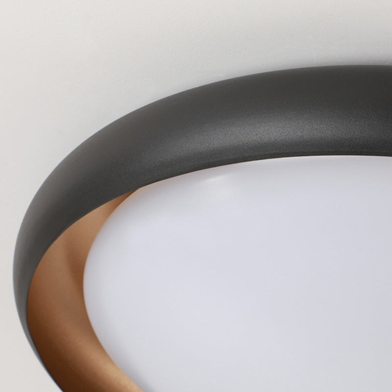 Moderne Minimalistische LED Flush Mount Aluminium Circular Ceiling-profiel met Acrylic Shade