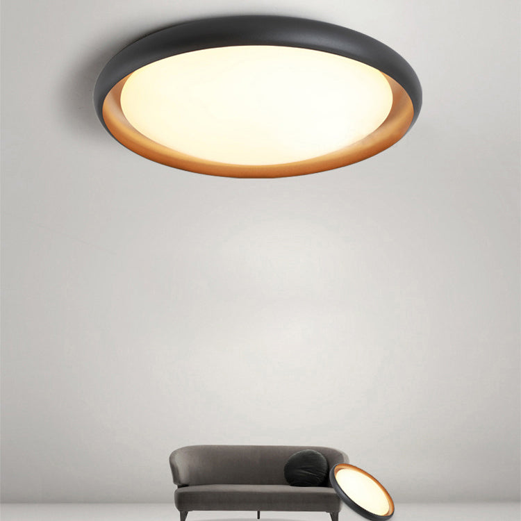 Moderne Minimalistische LED Flush Mount Aluminium Circular Ceiling-profiel met Acrylic Shade
