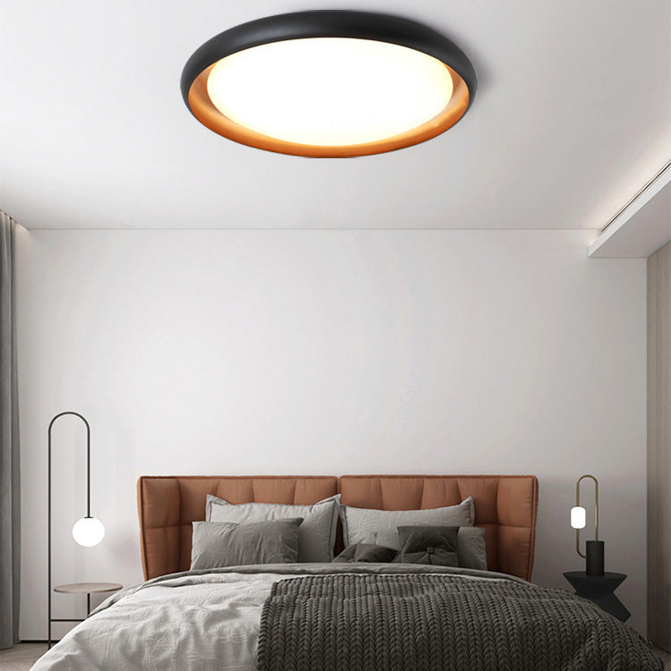 Moderne Minimalistische LED Flush Mount Aluminium Circular Ceiling-profiel met Acrylic Shade