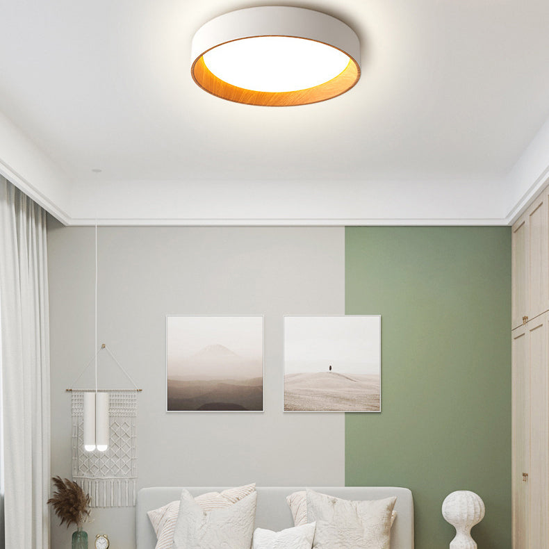 Acrylic White LED Flush Mount in Modern Concise Style Wrought Iron Circular Ceiling Fixture
