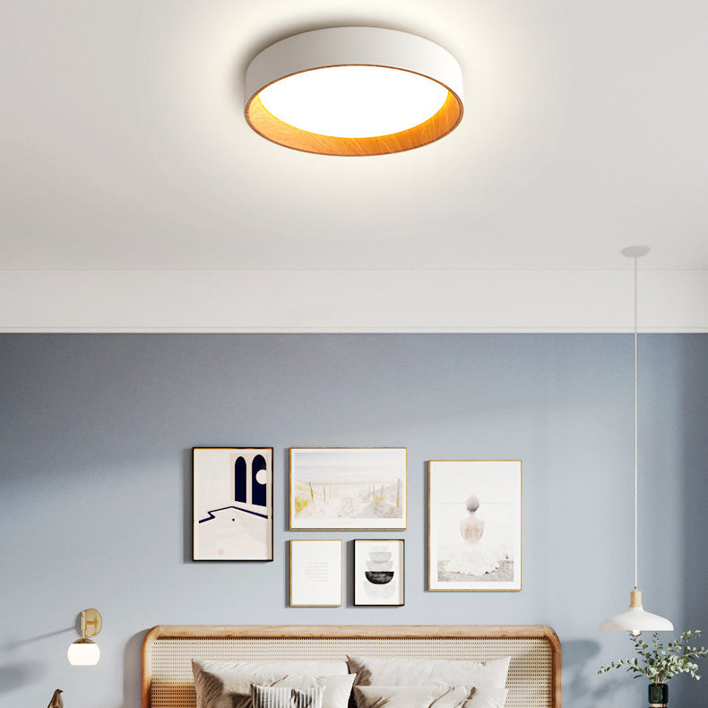 Acrylic White LED Flush Mount in Modern Concise Style Wrought Iron Circular Ceiling Fixture