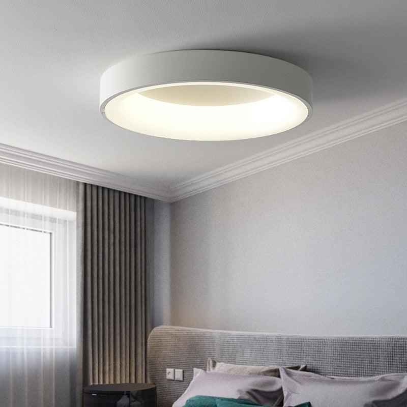 Accesorio de techo interior de hierro forjado con montaje empotrado LED circular conciso moderno con pantalla acrílica