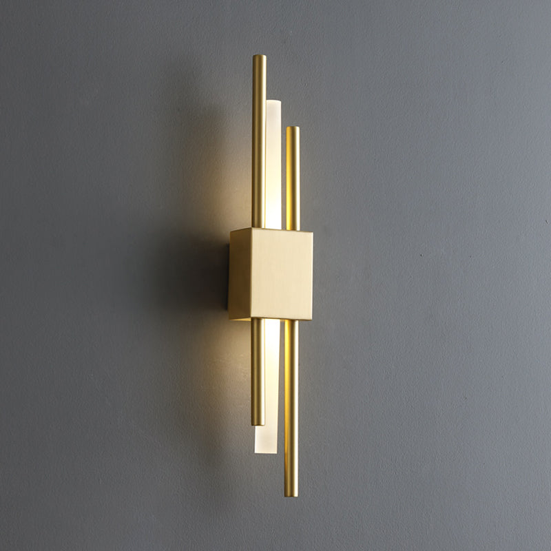 Post-Modern Simple Fashion Style Linear Shade Wall Sconce Metal 1 Light Sconces
