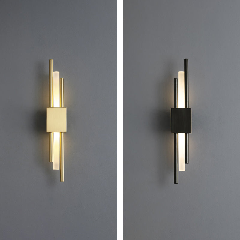 Post-Modern Simple Fashion Style Linear Shade Wall Sconce Metal 1 Light Sconces