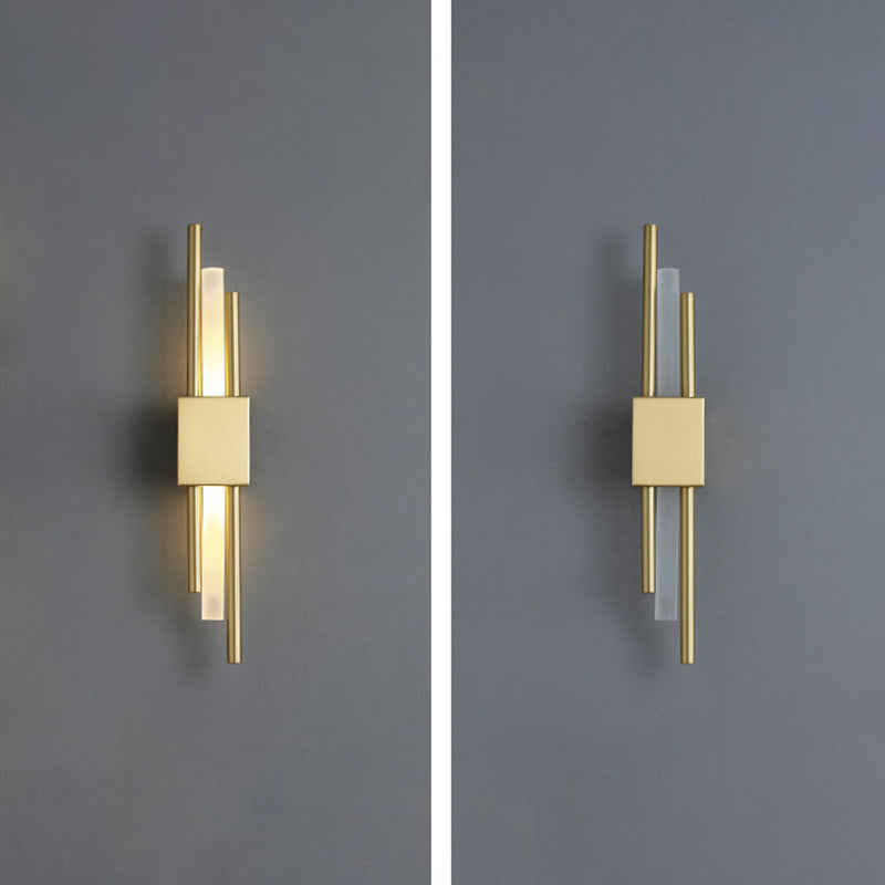 Post-Modern Simple Fashion Style Linear Shade Wall Sconce Metal 1 Light Sconces