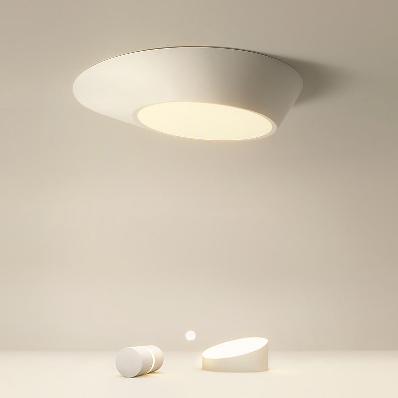 Plafonnier LED géométrique concis moderne en fer laqué avec abat-jour en acrylique