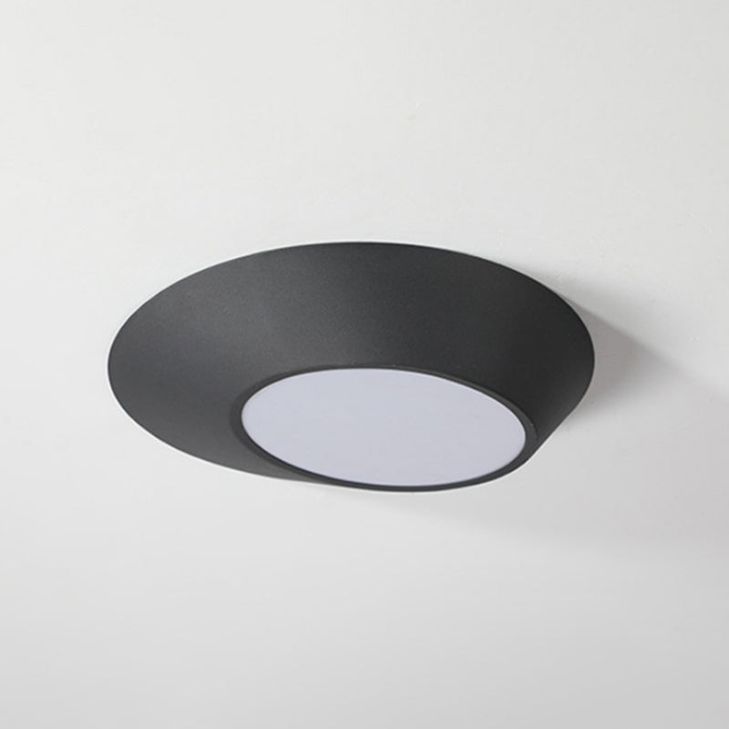 Plafonnier LED géométrique concis moderne en fer laqué avec abat-jour en acrylique