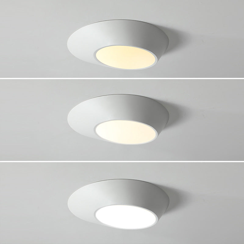 Plafonnier LED géométrique concis moderne en fer laqué avec abat-jour en acrylique