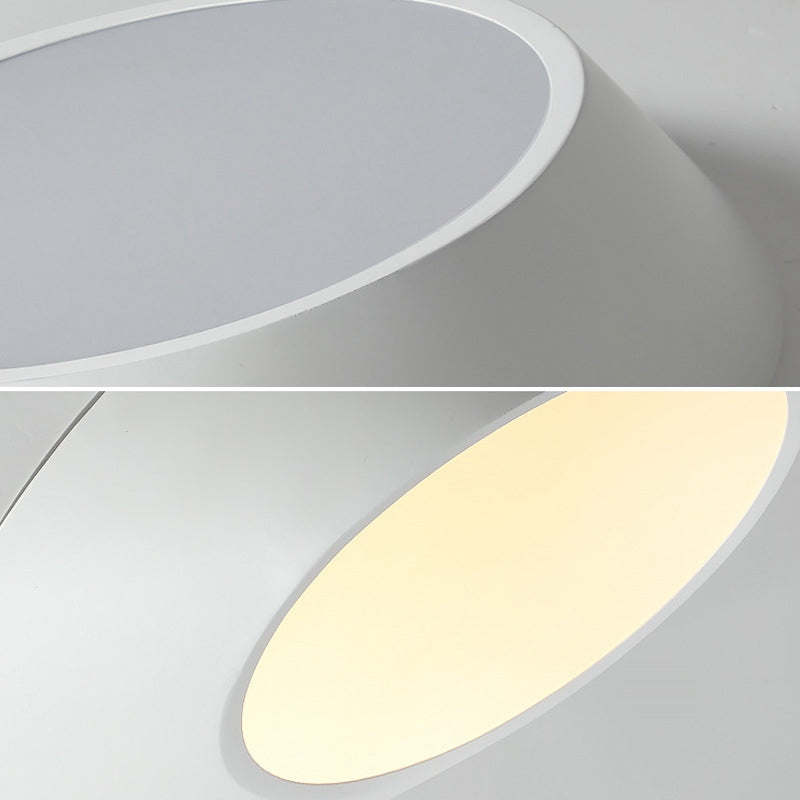 Plafonnier LED géométrique concis moderne en fer laqué avec abat-jour en acrylique