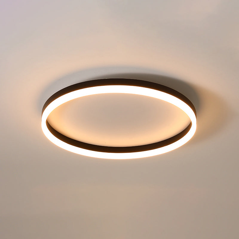 Acrylic Circular LED Ceiling Light in Modern Creative Style Wrought Iron Flush Mount for Bedroom