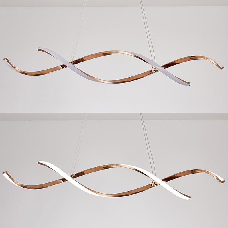 Simple Modern Light Luxury Style LED Hanging Island Pendant Light for Dining Room