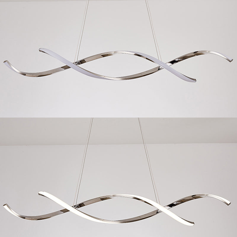 Simple Modern Light Luxury Style LED Hanging Island Pendant Light for Dining Room