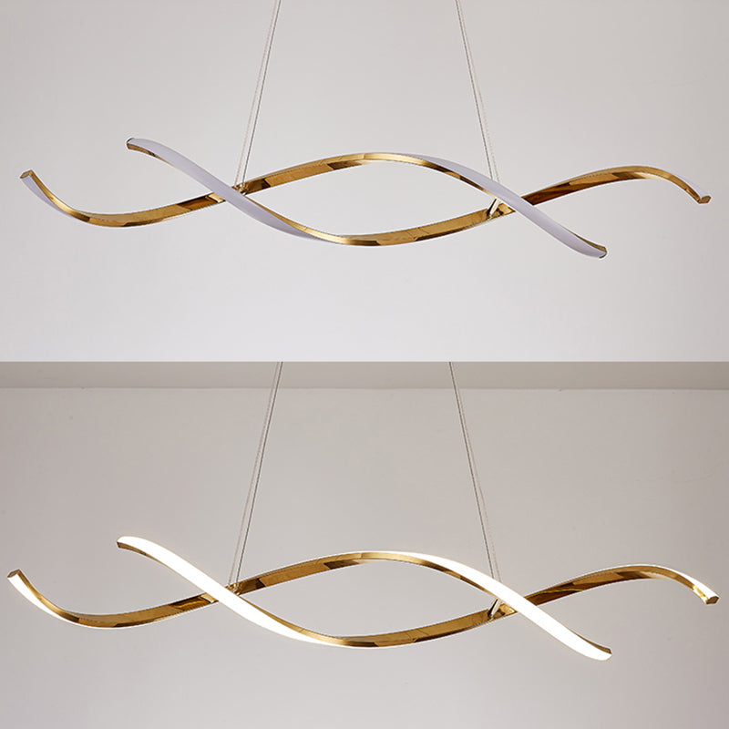 Simple Modern Light Luxury Style LED Hanging Island Pendant Light for Dining Room