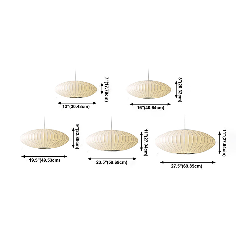 Pendante intérieure minimaliste, Éclairage pendentif en soie à 1 lumière en forme de disque