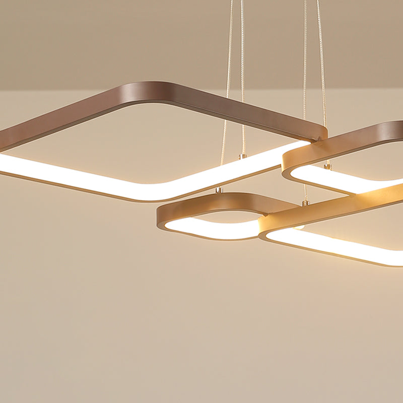 Multiple Squares Chandelier Lighting Fixtures Modern Chandeliers For Dining Room