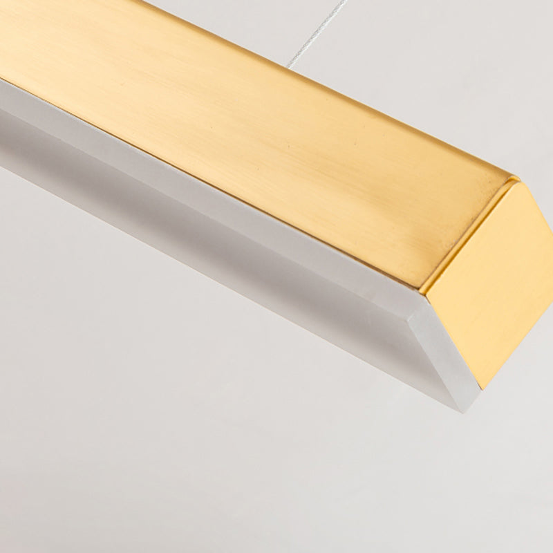 Luce a ciondolo a base di isola a led moderna semplice per la sala da pranzo