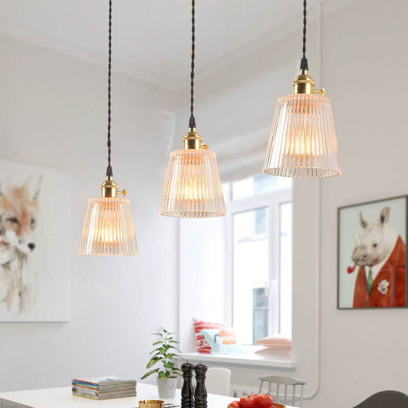 Contemporary Lantern Shaped Pendant Light Glass 3 Lights Multi Light Pendant