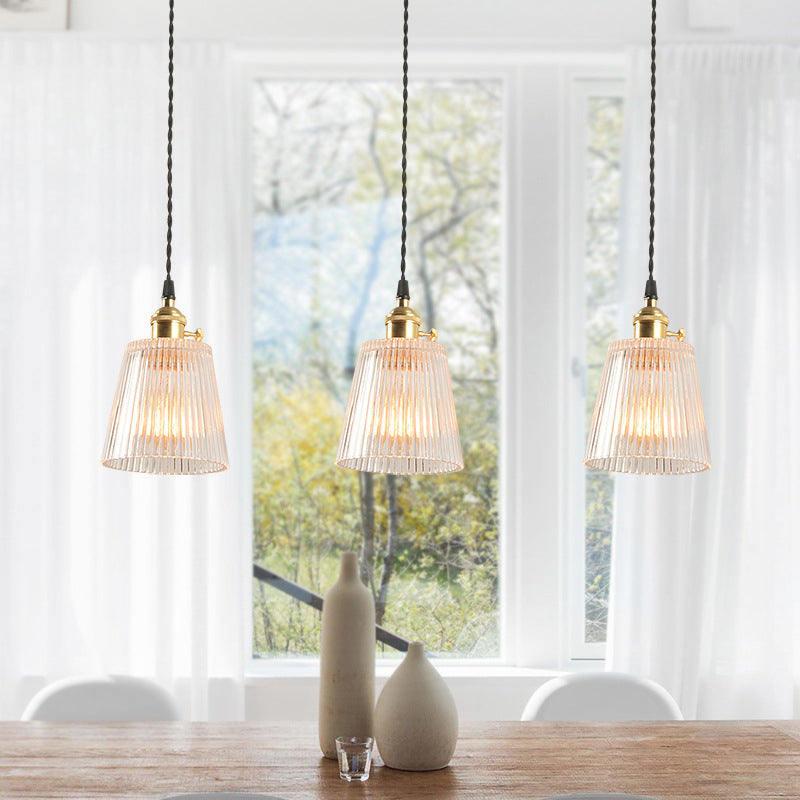 Contemporary Lantern Shaped Pendant Light Glass 3 Lights Multi Light Pendant