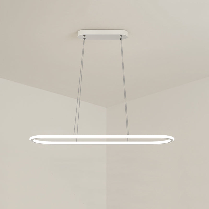 Simple Modern Nordic Style LED Hanging Island Pendant Light for Dining Room Office