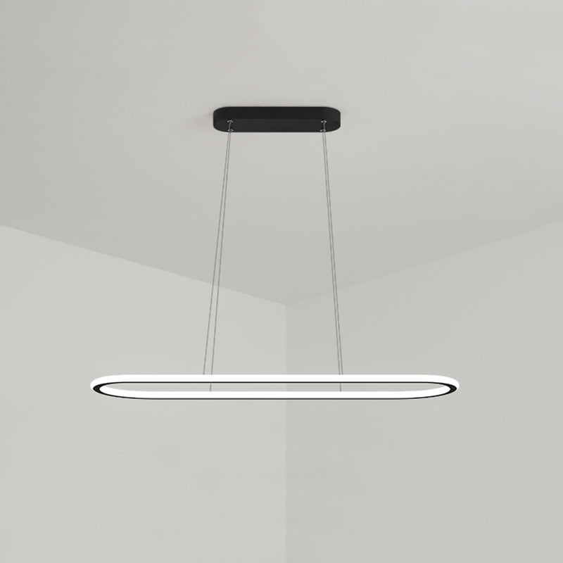 Simple Modern Nordic Style LED Hanging Island Pendant Light for Dining Room Office