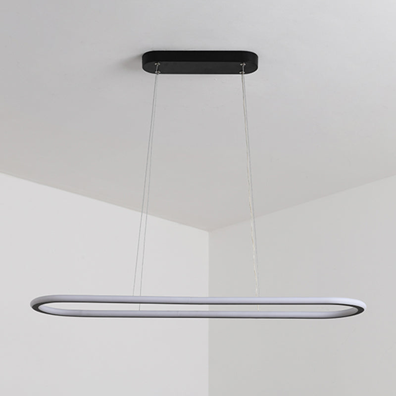 Simple Modern Nordic Style LED Hanging Island Pendant Light for Dining Room Office