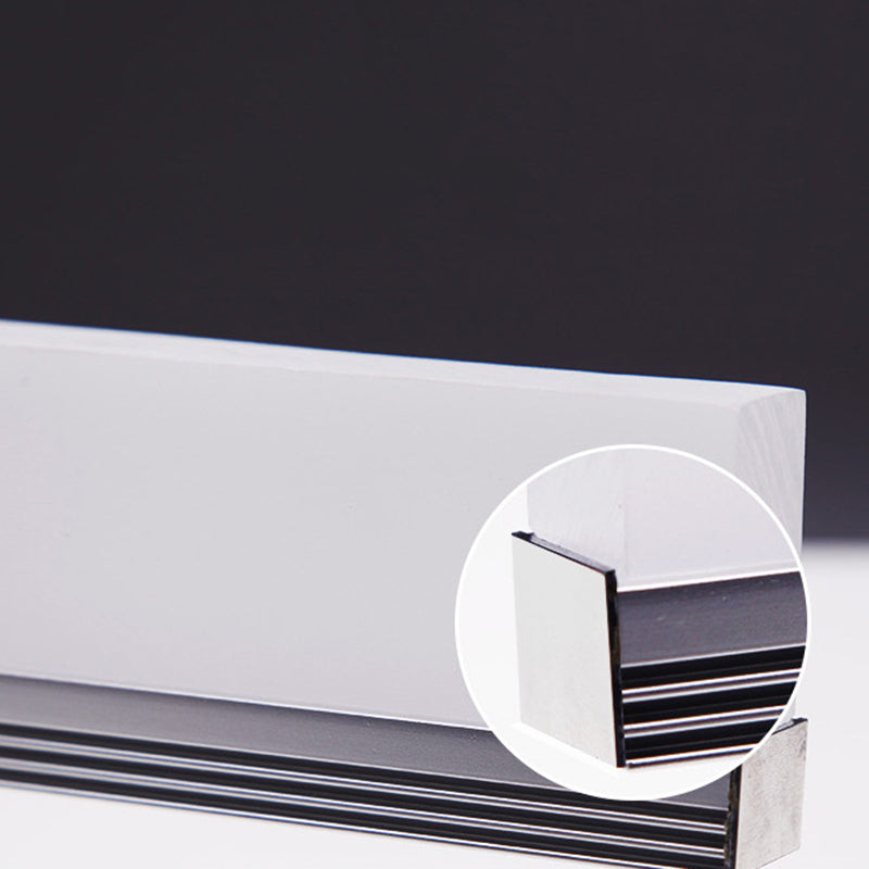 1-Light Linear Wall Sconce Modern Simple Style Mirror Wall Lighting in Silver