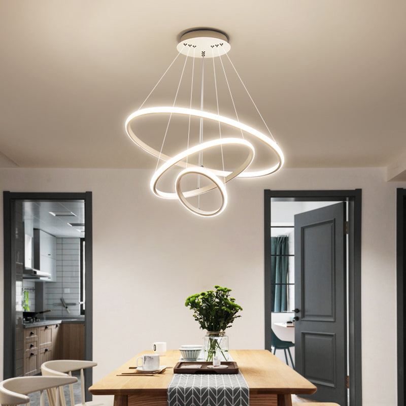 Simple Nordic Modern Caractéristique Style LED Hanging Chandelier Light for Dining Room