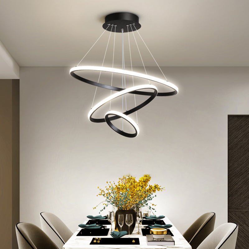 Simple Nordic Modern Caractéristique Style LED Hanging Chandelier Light for Dining Room
