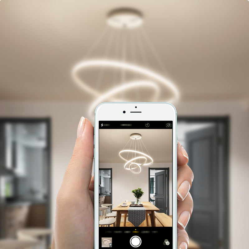 Simple Nordic Modern Caractéristique Style LED Hanging Chandelier Light for Dining Room