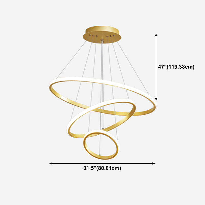 Simple Nordic Modern Caractéristique Style LED Hanging Chandelier Light for Dining Room