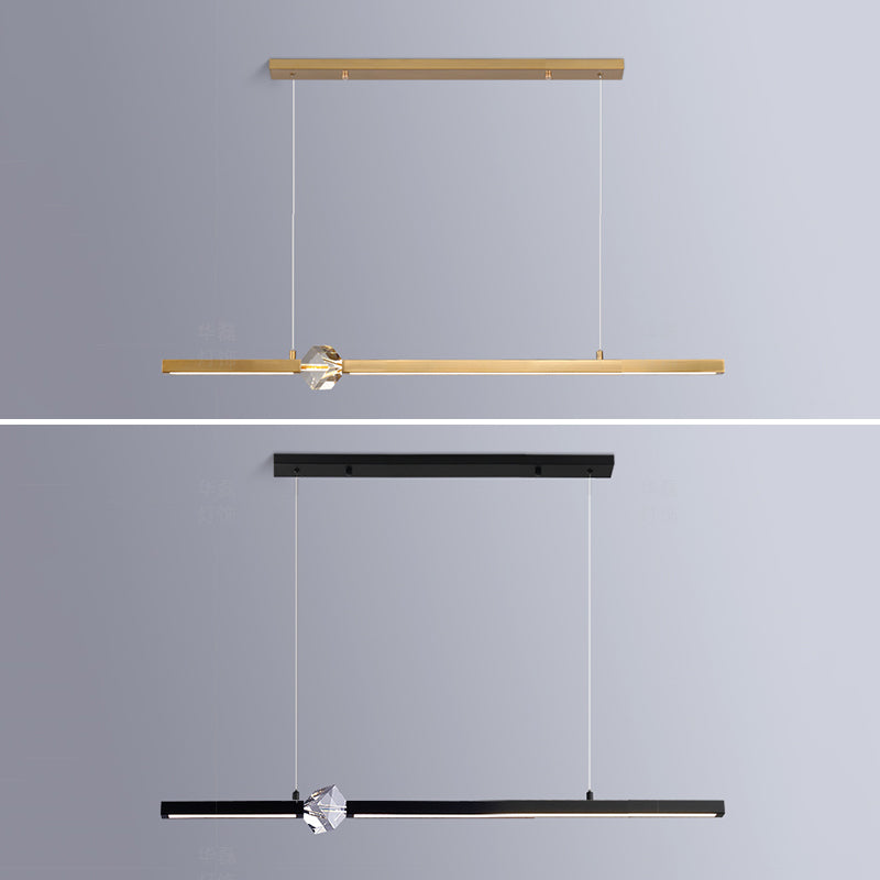 Simple Modern Light Luxury Style LED Hanging Island Pendant Light for Dining Room Office