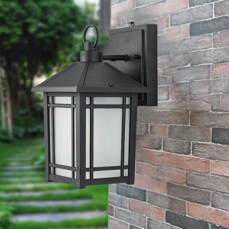 Black Industrial Sconce Light Fixtures Wrought Iron Wall Lamp Sconce for Hallway