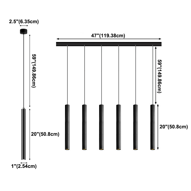 Lineare Kronleuchter hängende Deckenleuchten zeitgenössische Küchenpendelleuchte