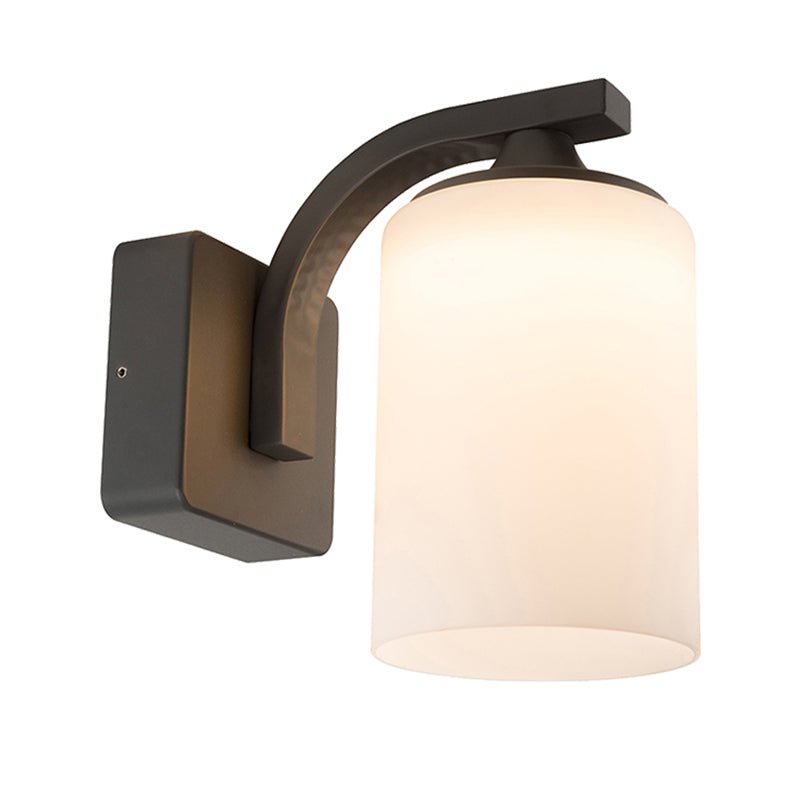 Zylinderwandhalterung 1-Licht Vintage Schwarzer Wandbeleuchtung für Schlafzimmer