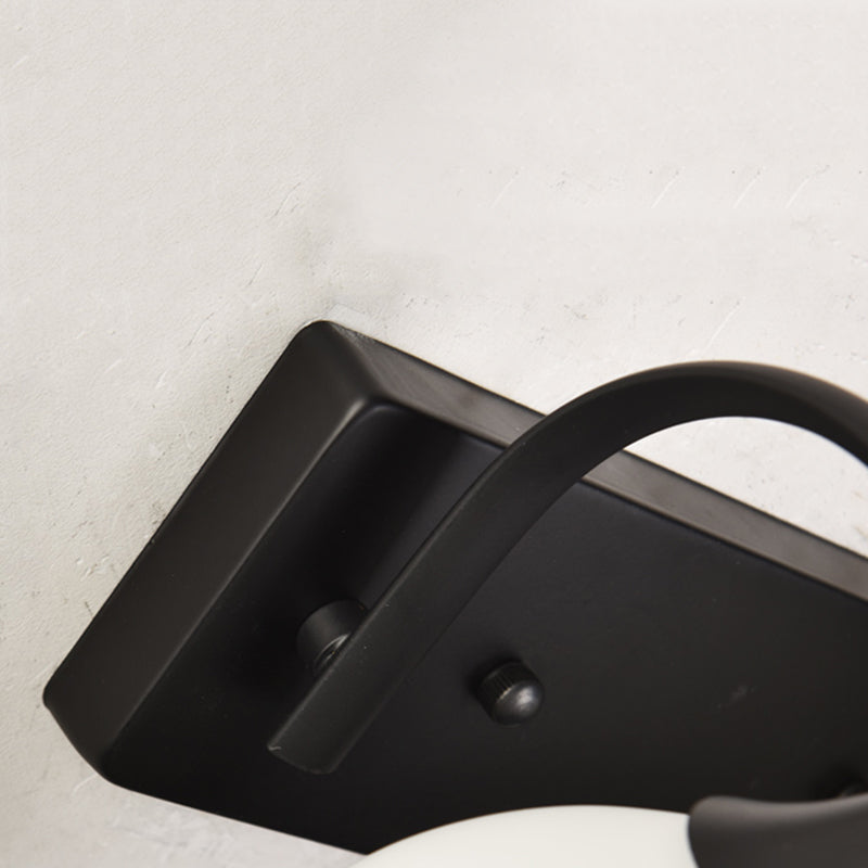 Schwarz schmiedeeisere Wandleuchte Industrieschlafzimmer Kuppel Wandmontage Lampe