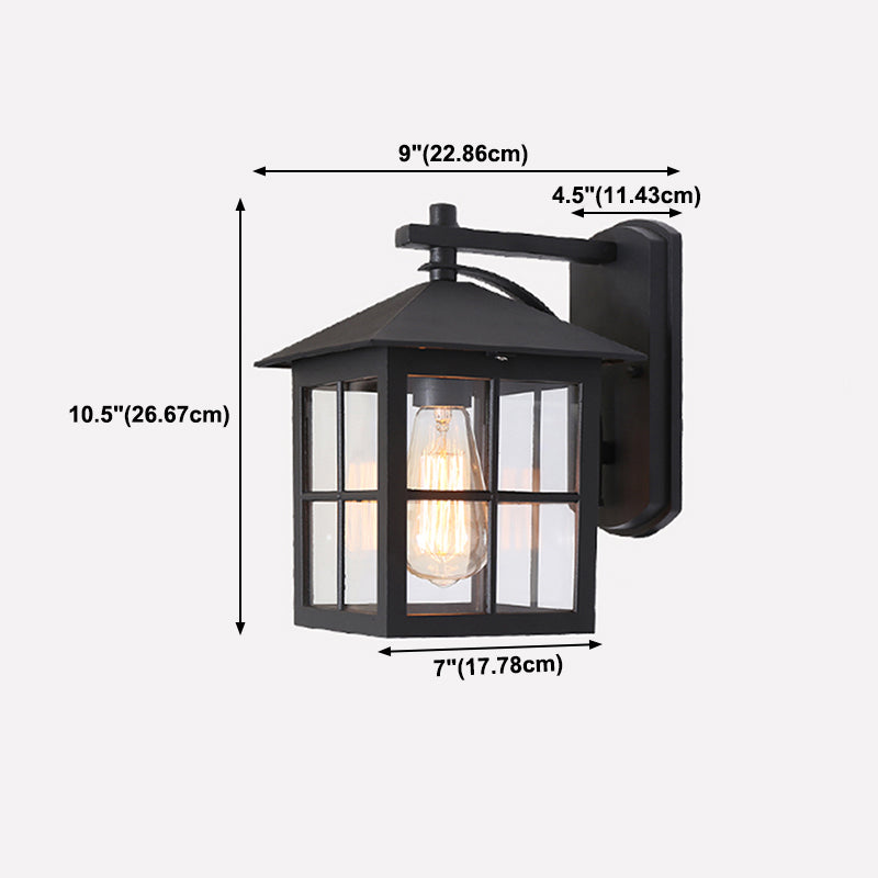 Wrought Iron Wall Lamp Sconce Industrial Loft 1-Light Sconce Lamp for Garden
