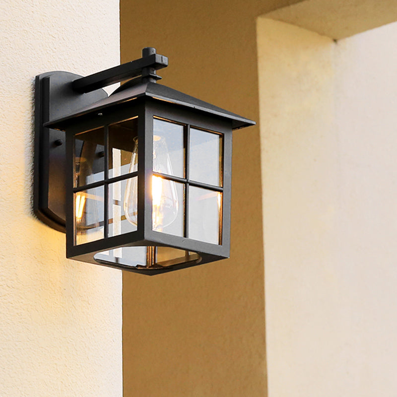 Wrought Iron Wall Lamp Sconce Industrial Loft 1-Light Sconce Lamp for Garden