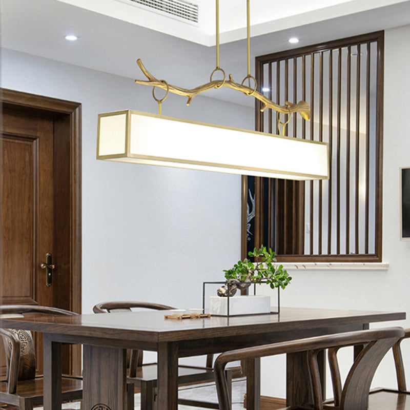 Luci a sospensione a sospensione in metallo in ottone lampade appese lineari moderne per sala da pranzo